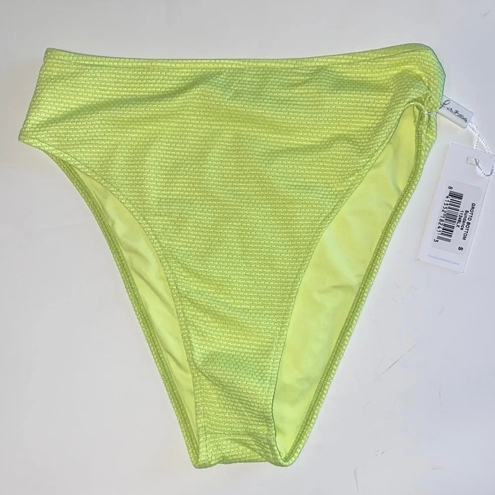 NEW Frankie’s Bikinis Grotto High Waisted Metallic Sundance Bikini Swim Bottoms